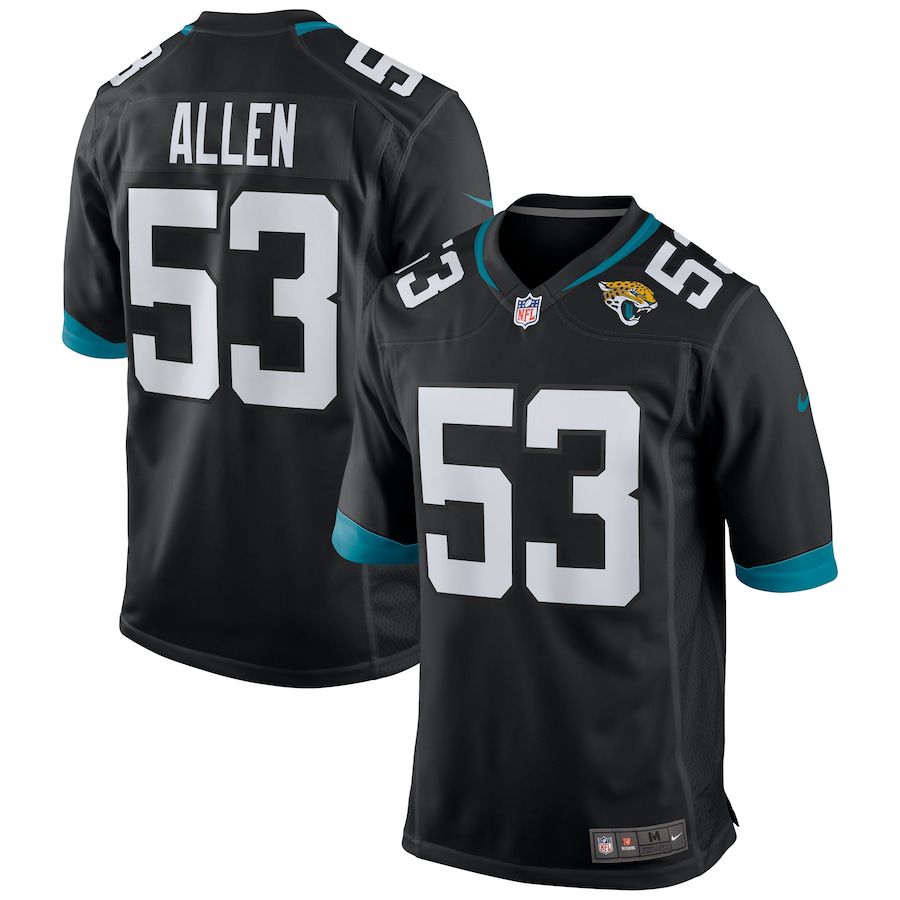 Men Jacksonville Jaguars #53 Dakota Allen Nike Black Game NFL Jersey